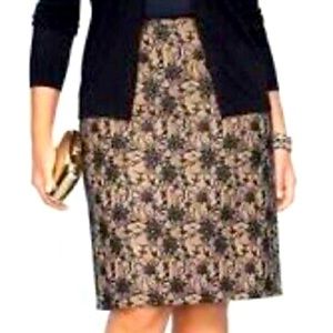 TALBOTS Lace Overlay Pencil Skirt NWT